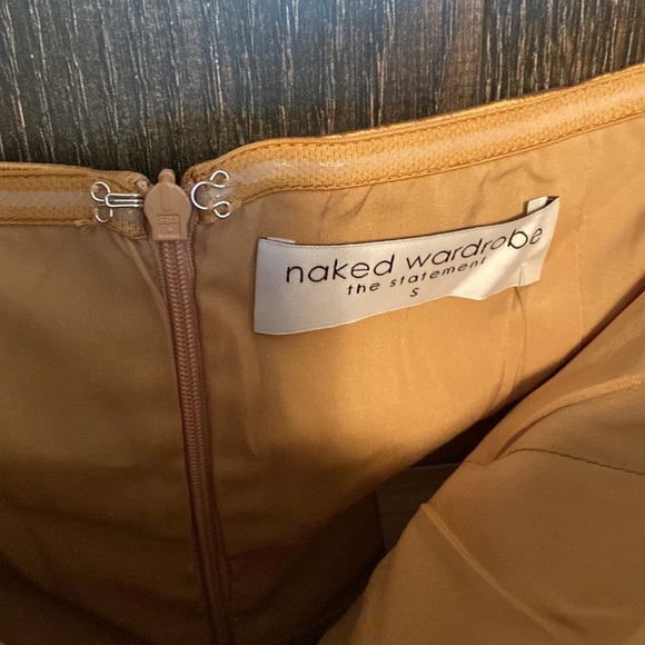 Naked Wardrobe The Statement Gold Bustier Dress - Picture 4 of 7